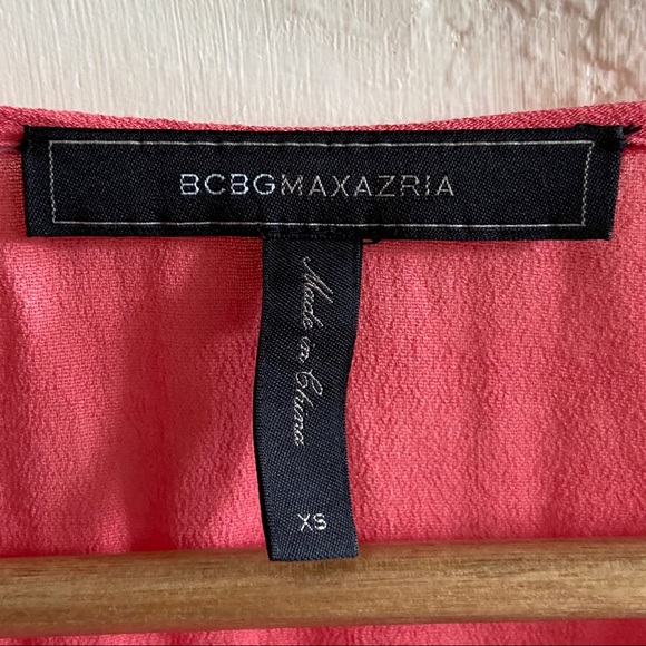 BCBGMaxAzria pink Vneck halter sleeveless tank top - Picture 6 of 6